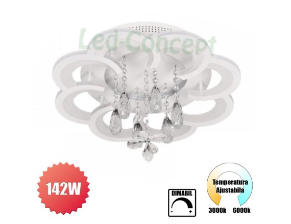 Lustra LED 142W Fashion Cloud Crystal LD-142WCC3FT